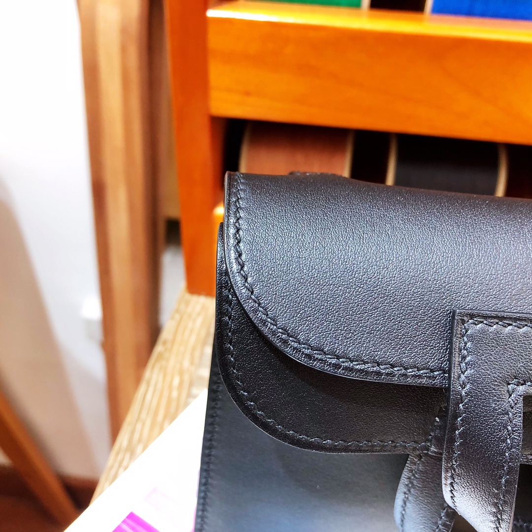 에르메스 미니 할잔백22 블랙 은장 스위프트